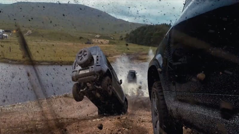 2020 Land Rover Defender gets filthy and flies in 'No Time to Die'